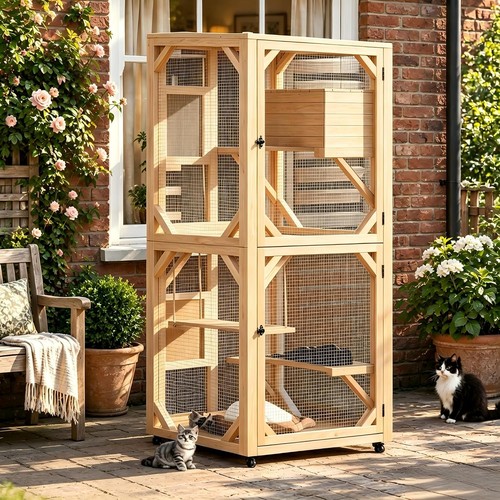 Aecojoy wooden catio tier - aecojoy, 2-tier
