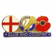 New Millwall Club & Country P0ppy Badge, Millwall & England Football Pin Badge