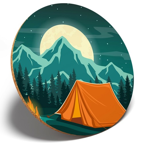 Camp fire tent moon - camp,