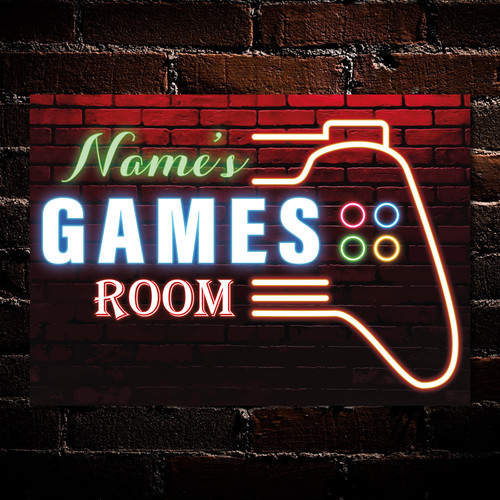 Personalised game room neon - game,