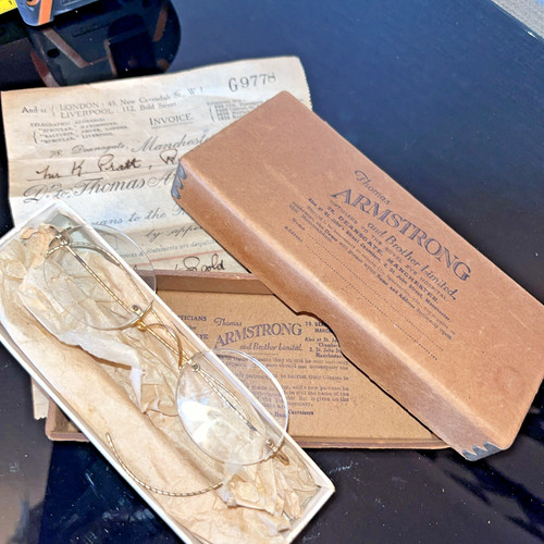 Antique 1926 gold glasses - antique,