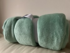 Mint Green Plush Fleece Throw