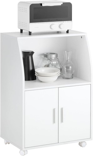 White kitchen trolley cart - white,
