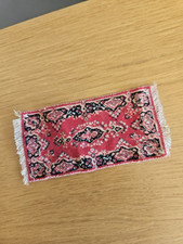 Vintage Lundby Barton Caroline's Home Dolls House Rug With Fringe 15.5cmx10.4 