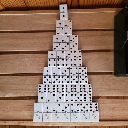 Tone vtg dominoes ivory - 4-tone,