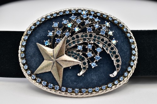 Buckles black suede belt - buckles,