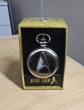 Star Trek Starfleet Cutout Pocket Watch by Accutime - Needs new battery
