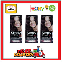 3x Mellor & Russell Simply Colour Permanent Hair Colour. Natural Light Brown