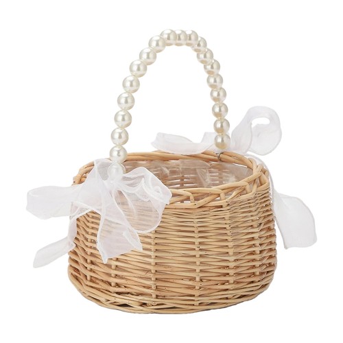 Wicker rattan flower - wicker, girl