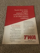 Vintage 1989 TWA AIRLINES