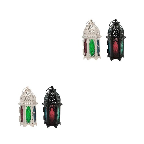 4pcs hollow iron - candle, holder