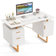 129cm 2 Drawer Computer Desk