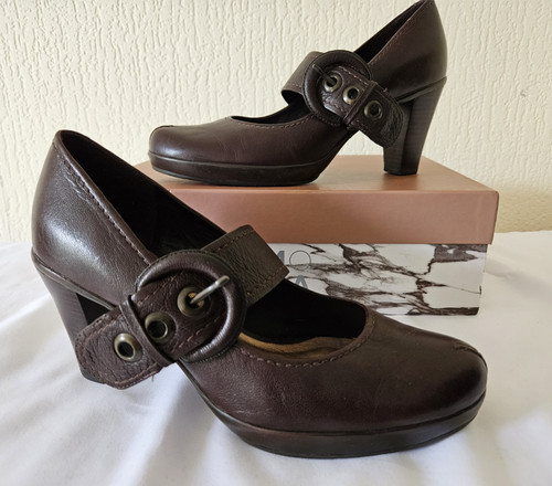 Clarks mary jane brown leather - clarks,