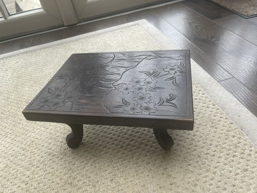 Antique japanese carved table - antique,