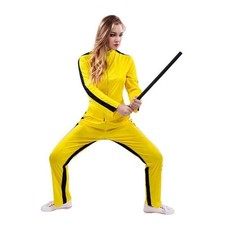 Kill Bill Costume Adult Womens Uma Thurman Fancy Dress Ladies Halloween Cosplay