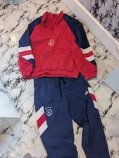 Adidas Ajax Amsterdam Icon Retro Tracksuit Jacket and Trousers Size L Large