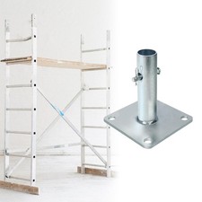 Scaffold Base Plate Scaffolding Parts 4.7" x 4.7" Reinforced with Pin Reliable