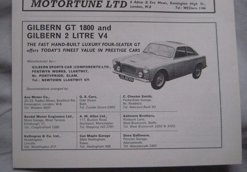 1965 gilbern 1800 - 1800, &