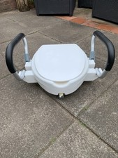 10cm Universal Raised Toilet Seat with Arms Disability Aid Tool