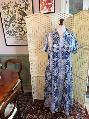 Ladies shirt dress - shirt, blue
