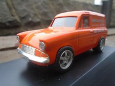 Eaton Garages Ford Anglia van, 1:43 diecast model van in display case