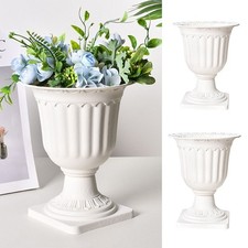 2pcs white standing flowerbed - white,