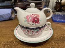 Debenhams At Home With Ashley Thomas Ceramic Tea For One Set Free Post To U.K.