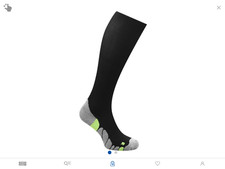 MENS QUALITY KARRIMOR COMPRESSION FLIGHT RUNNING SOCKS 7-11 XL 12 BLACK WHITE FL