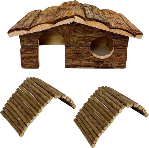 Hamster hideout wooden house - hamster,