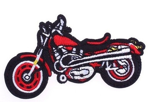 Red motorbike patch custom - patch,