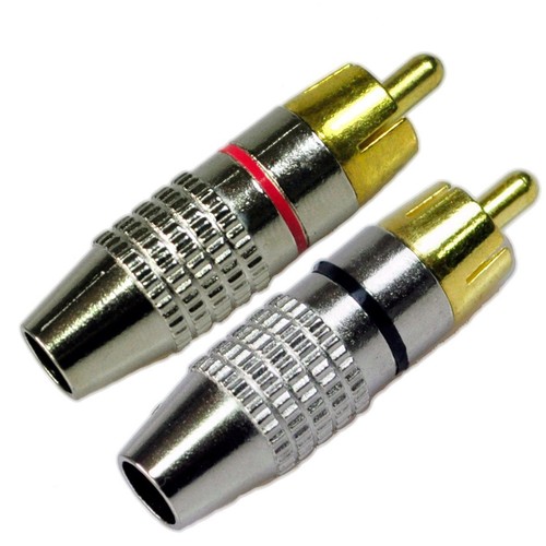 Rca plug solderless pack - plug, 2-pack
