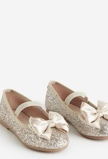 H&M Girls Gold Glitter Bow
