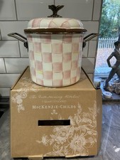 7 Quart Stockpot Mackenzie Childs Roseycheck Enamel Stove Top