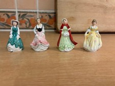 4 Renaissance Bone China Miniature Figurines - Emma, Helen, Heather & Penny
