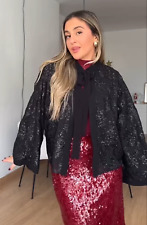 Zara Sequin Jacket Open Cape