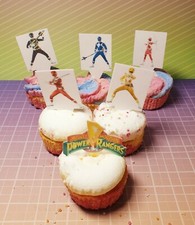 Power rangers cake toppers. Mighty morphin power rangers 90s party EDIBLE precut