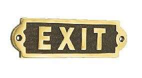 Polished brass exit sign - polished,