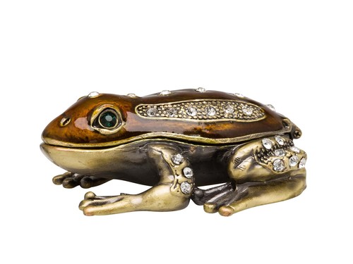 Jewelry box frog pillbox - box, tin