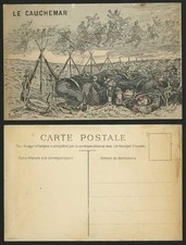 Ww1 old art drawn postcard - art,