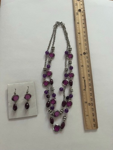 Purple silver multi strand - purple, &