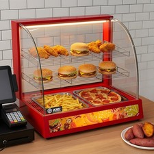 Electric Hot Food Warmer Display Commercial Cabinet Counter Chicken Pizza Bread