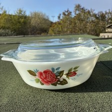 Vintage JAJ Pyrex Cottage Rose