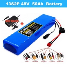 New Rechargeable Battery 48V 13S2P 50Ah 50000mah Battery Pack with BMS +Charger