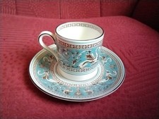 Wedgwood Florentine W2714 Turquoise Coffee Cup And Saucer