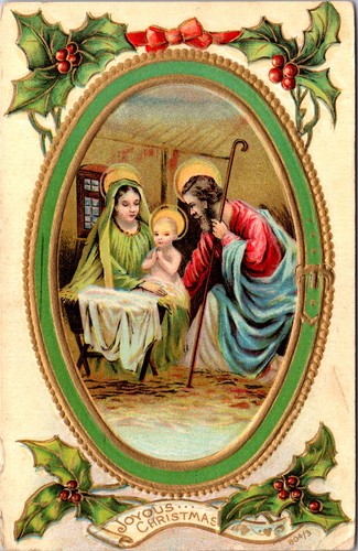 Antique nativity scene holy - antique,