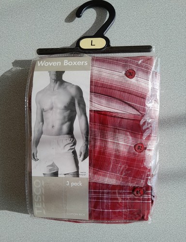 Men woven boxers 3 pack - boxers, l
