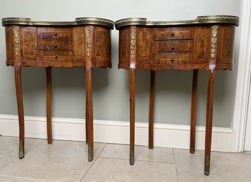 Antique french inlay kidney - french,