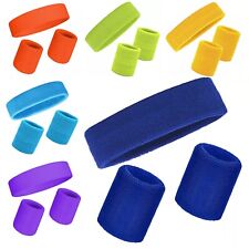 WOMEN MEN HEADBAND WRISTBANDS YOGA GYM SWEATBAND TENNIS SPORTS ACCESSORIES