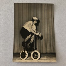 Circus Clown Performer on Mini Bicycle Bike Photograph Photo Berlin Germany