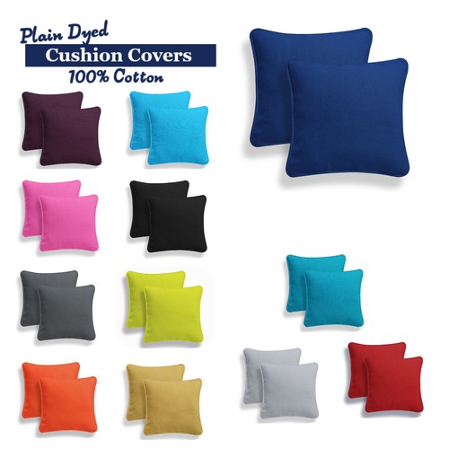 Cushion covers cotton plain - covers,